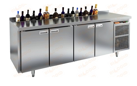 Стол охлаждаемый HICOLD SN 1111 HT V, с бортом, 4 двери (+2...+10°С)